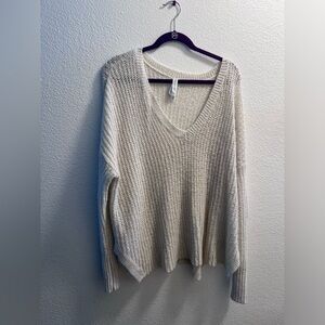Vneck knitted sweater